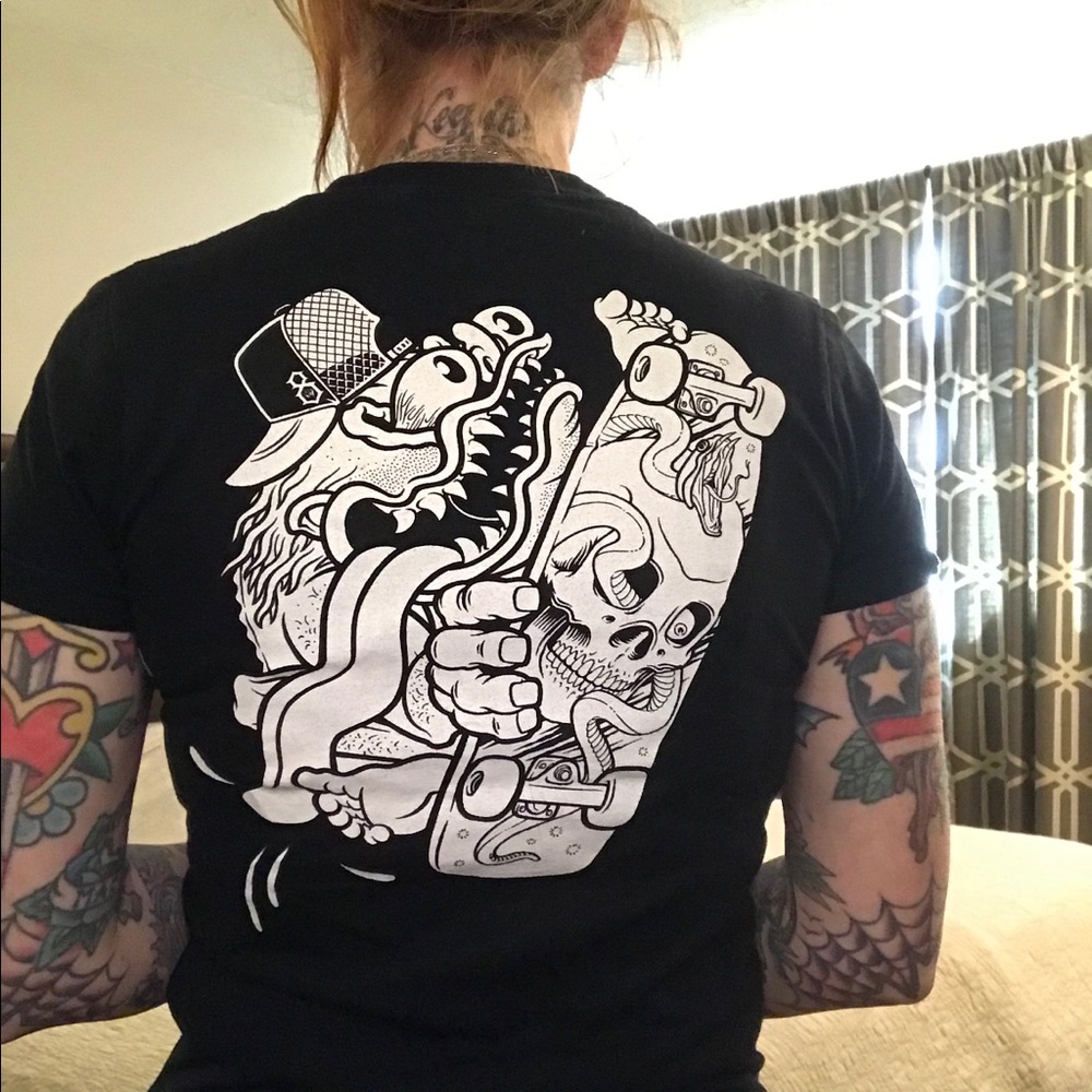 Rebel 8 black with Ed Roth style white graphic.